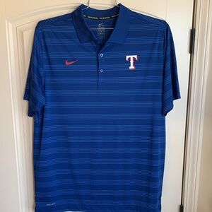 Like New! Texas Rangers Nike Royal Blue Men's Polo Shirt